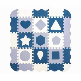 MILLY MALLY - Habszivacs puzzle szőnyeg Jolly 3x3 Shapes Blue