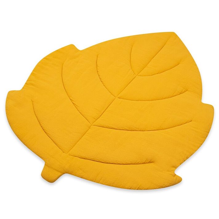 NEW BABY - Gyermek muszlin alátét Leaf mustard