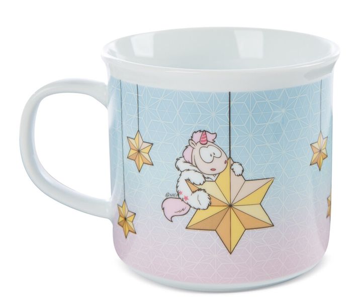 NICI - bögre Egyszarvú Theodor hóruhában, porcelán 400ml, ajándékcsomagolás