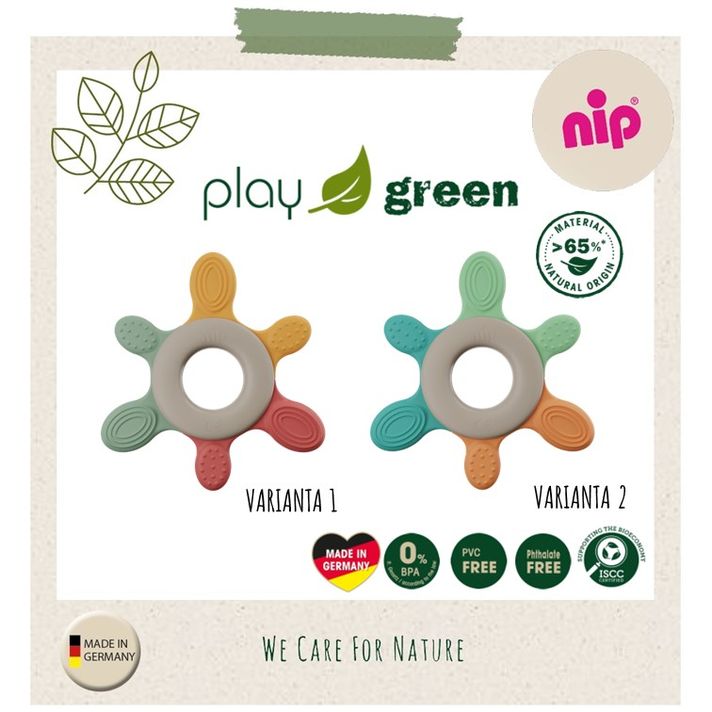 NIP - GREEN PLAY Rágóka hűtőgyűrű, színkeverék