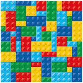 PAW – Törlőkendő L 33x33cm Colorful Bricks