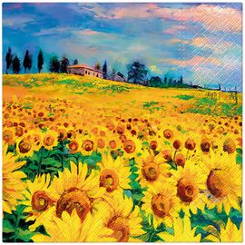 PAW – Törlőkendő L 33x33cm Painted Sunflowers