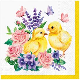 PAW – Törlőkendő TaT 33x33cm Chicks and Flowers