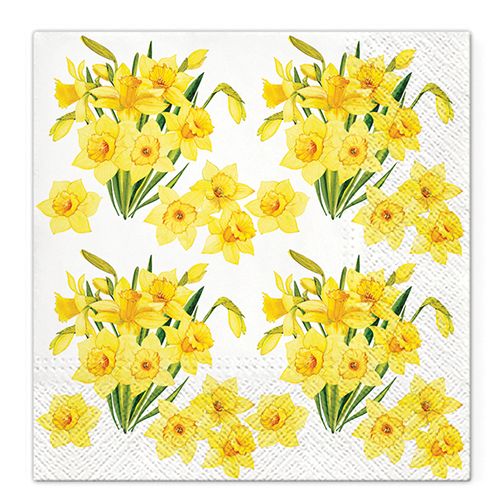 PAW – Törlőkendő TaT 33x33cm Daffodills Bouquets