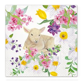 PAW – Törlőkendő TaT 33x33cm Lamb in Flowers