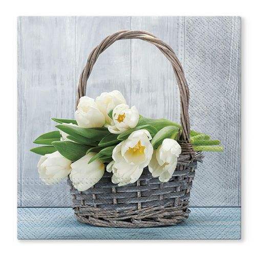 PAW - Törlőkendő TaT 33x33cm Tulips in the Basket