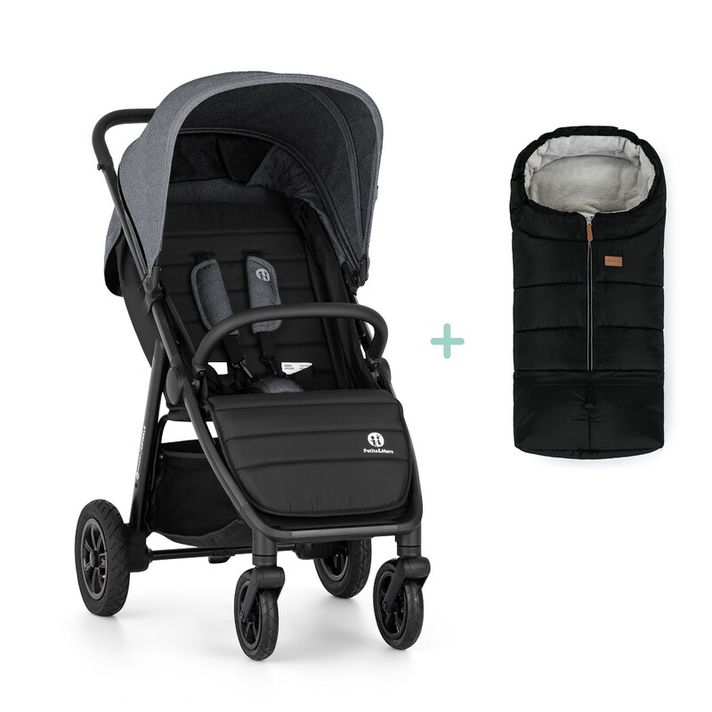 PETITE&MARS - Sport babakocsi Airwalk2 Ultimate Grey + lábzsák Jibot INGYENES