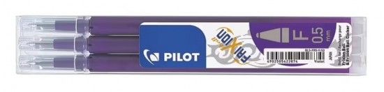 PILOT - FX utántöltő 0,5 F Clicker lila 3db