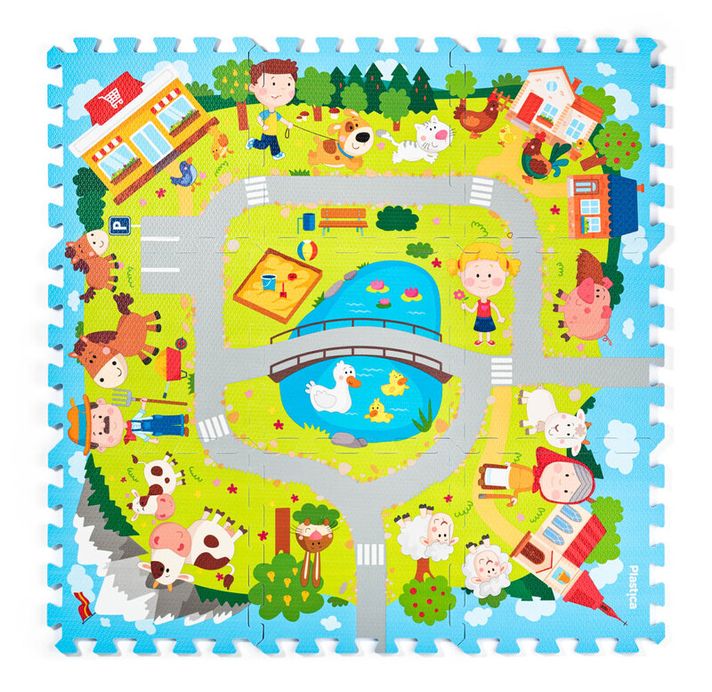 PLASTICA - Hab Puzzle falu, 9 db