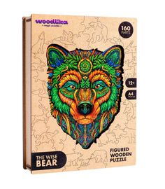 PUZZLER - Fából színes rejtvények- Bölcs medve