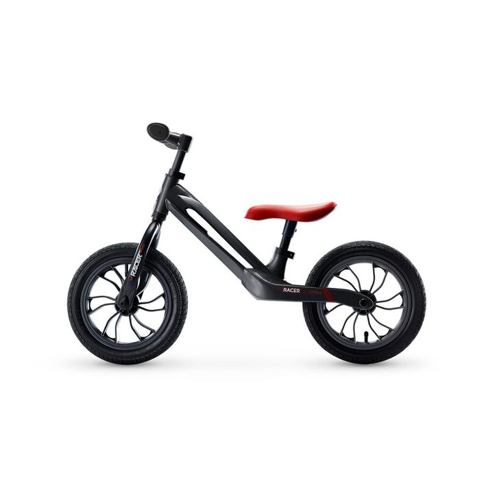 QPLAY - Fútobicikli Racer air (Titanium) Black/ Red, 3-6 év, 30 kg-ig