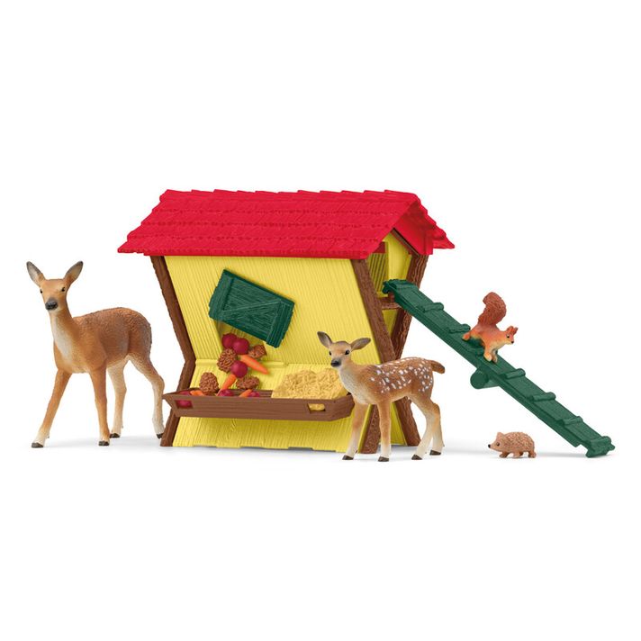 SCHLEICH - Erdő állatainak etetése