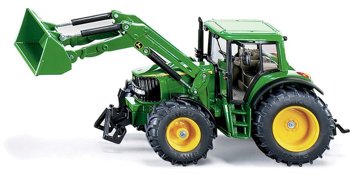 SIKU - Farmer - John Deere traktor elülső rakodóval, 1:32