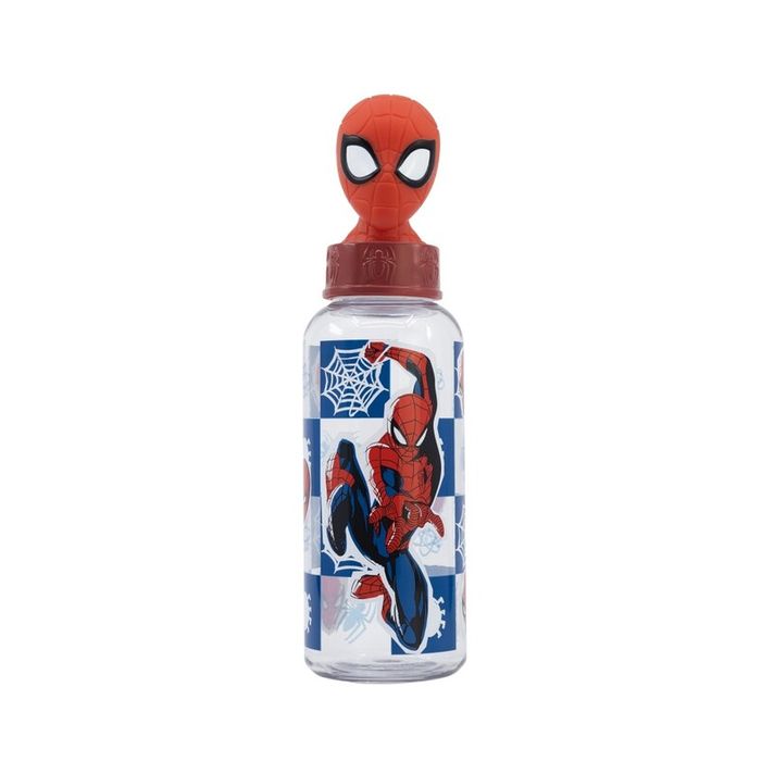 STOR - 3D műanyag palack Spiderman figurával, 560ml, 74859