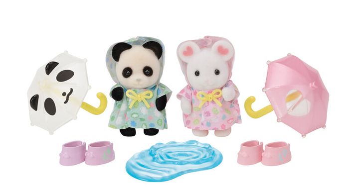 SYLVANIAN FAMILY - Esős séta Baby Duo