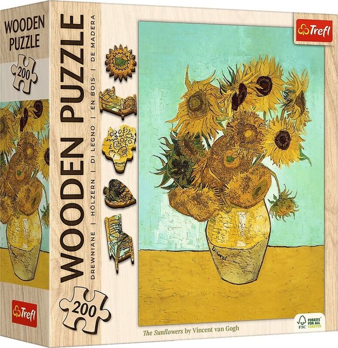 TREFL - Fa felnőtt puzzle Vincent van Gogh: Napraforgók 200 Művészeti Gyűjtemény