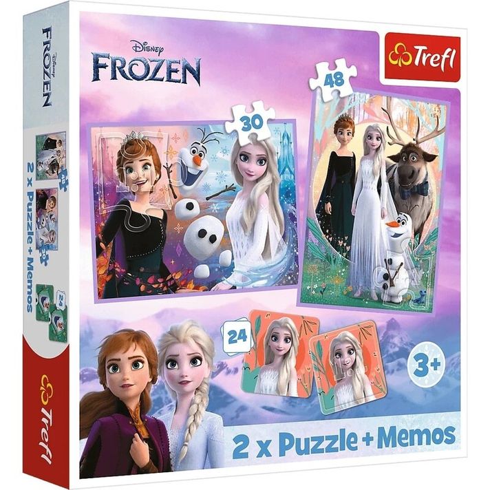 TREFL -  Puzzle 2 az 1-ben + pexeso - Hercegnő az országában / Disney Frozen 2