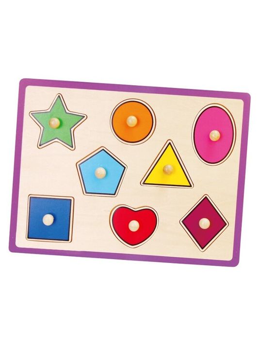 VIGA - Gyermek fa puzzle Geometriai alakzatok